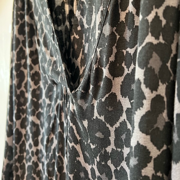 Joe Fresh Black/gray Leopard Print Tunic Med - Picture 7 of 12
